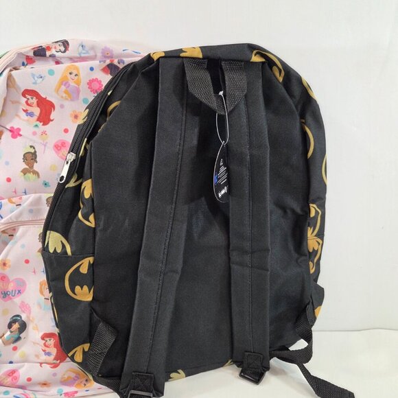 Kids Backpack Bundle DC Batman + Disney Princess Fast Forward Designs NWT - Picture 3 of 11